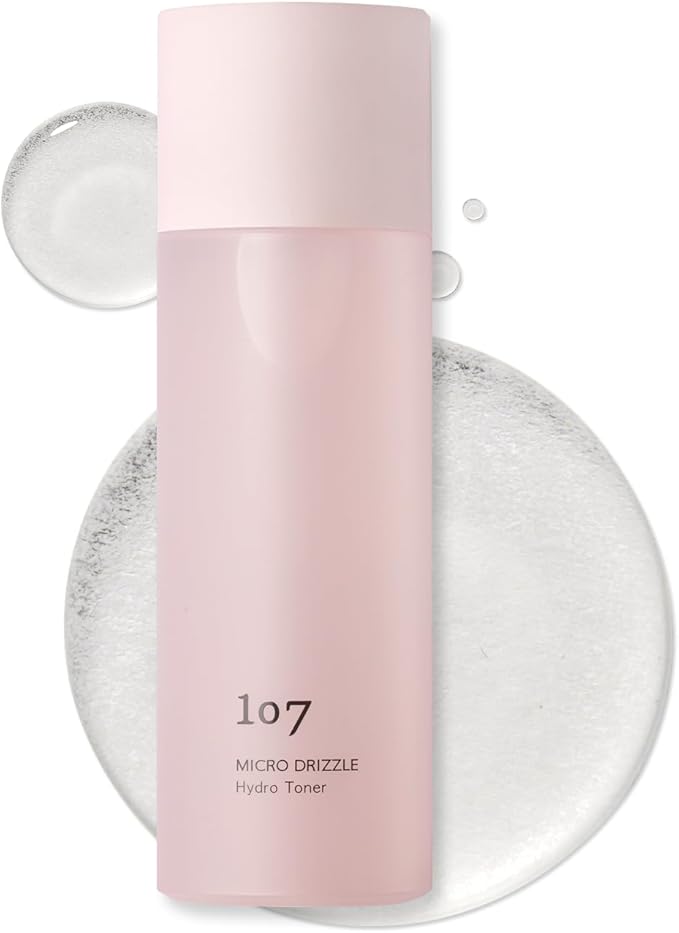 107 Hyaluronic Acid Toner, Lightweight Face Moisturizer, Hydrates, Soothes, and Balances Skin, Refreshing Micro Toner for Dry Skin (5.2 fl oz)