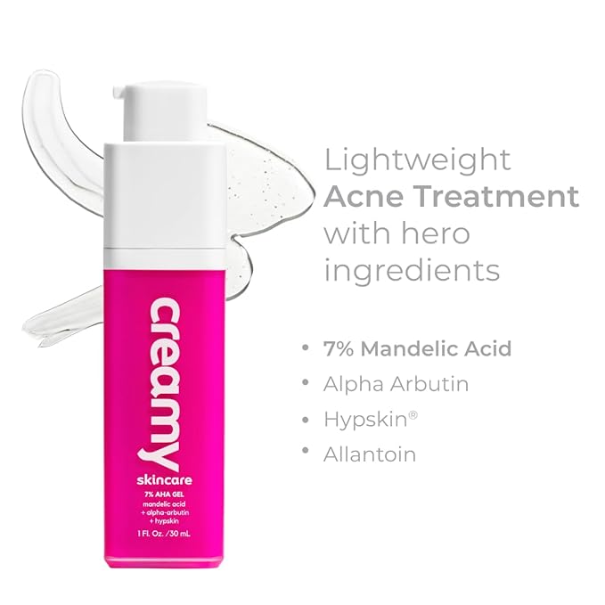 CREAMY Duo Advanced Acne Treatment | Salicylic Acid Toner + Blemish Control 7% Mandelic Gel | Anti-Acne Solution for Clear Skin | Effectively unclogs pores | Acne and Dark Spot Remover for Face.