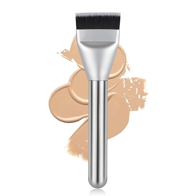 New Upgrade Flat Foundation Brush,Korean Makeup Brush Spatula Facial Brush for Liquid Foundation,Premium Face Makeup Brush for Blending Cream