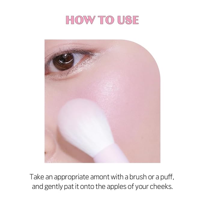 ETUDE Heart Pop Duo Blush, Milky Pink Cheek Colors, Natural Glow & Glossy Finish, Layering Formula, Compact 0.2 oz – Milk Drizzle