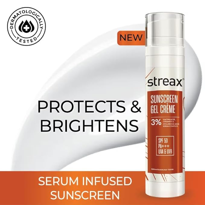 Streaaxx Invisible Matte Gel Sunscreen SPF 50 PA+++, Non-Greasy Formula for Glowing Skin with No White Cast 50ml