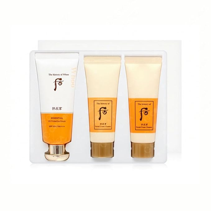 Generic Whoo Essential Sun Cream Set. (Free 2 Gifts Cleansing foam)/All Skin Types. Made in KOREA.