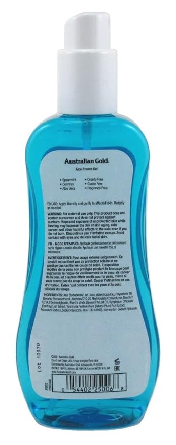 Australian Gold Aloe Freeze Spray Gel 8 Ounce (235ml) (3 Pack)