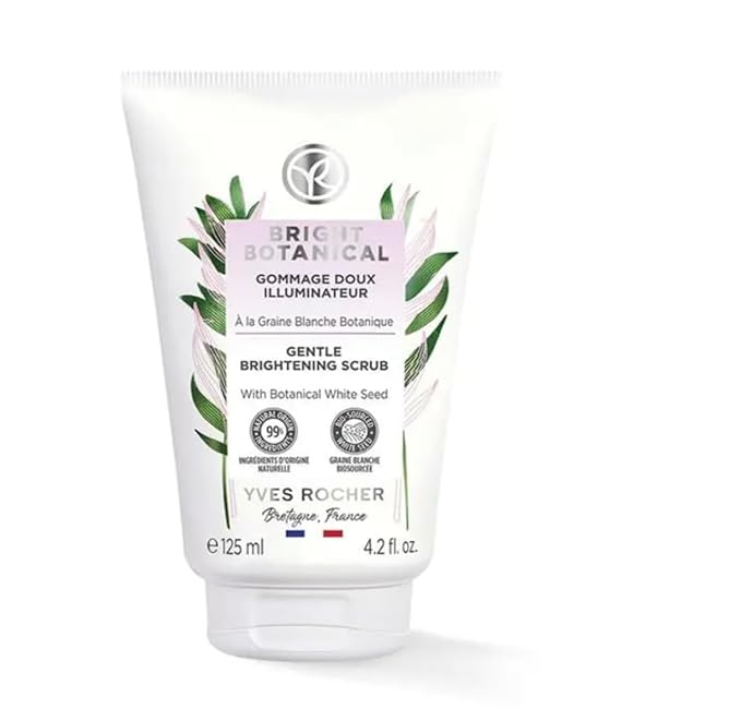 Yves Rocher Bright Botanical Skincare Set of 3 Cleansing Scrub 125 ml/4.2 flOz Moisturizing Tonic Lotion 200 ml/6.7 flOz Day & Night Moisturizing Cream 50 ml/1.7 flOz Radiance Care