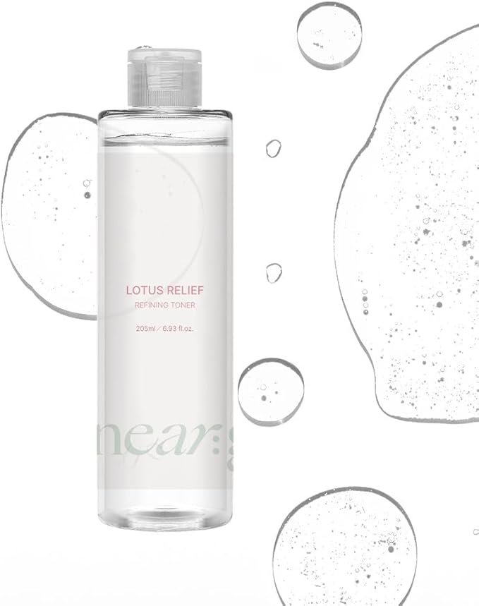 neargarden Lotus Relief Refining Toner I Astringent for Face, Skin Care, Hydrating, Calming, Refreshing, Vegan, Unscented (205ml / 6.93 fl.oz.)