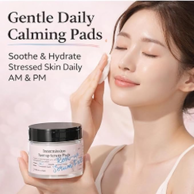 INTERMISSION Rest-Up Serum Pads – Gentle Daily Calming Facial Pads with Niacinamide & Centella, Lightweight Hydration for Sensitive Skin, Multi-Use Toner Pads for Face, 60 Pads