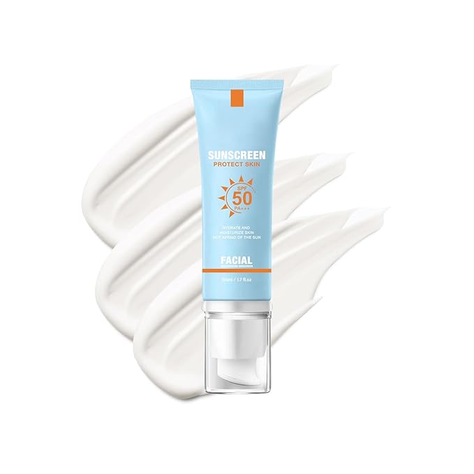 Moisturizing Sunscreen for Face SPF 50 - Travel Size Sunscreen, No Sticky Refreshing Skin Care Solution for All Skin Type (1)
