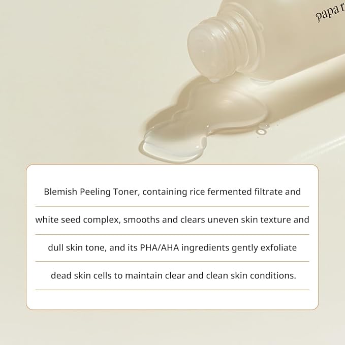 Papa Recipe Blemish Peeling Toner(4.05fl oz/120ml) - Moisturizing Toner for Face, Gentle Exfoliating, Dull Skin Renewal & Skin Balance, Suitable for Combination & Dry Skin, Korean Skin Care