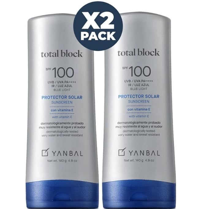 Jumbo SPF 100 proctetor solar Total Block Yanbal 4.9 oz PACK X 2
