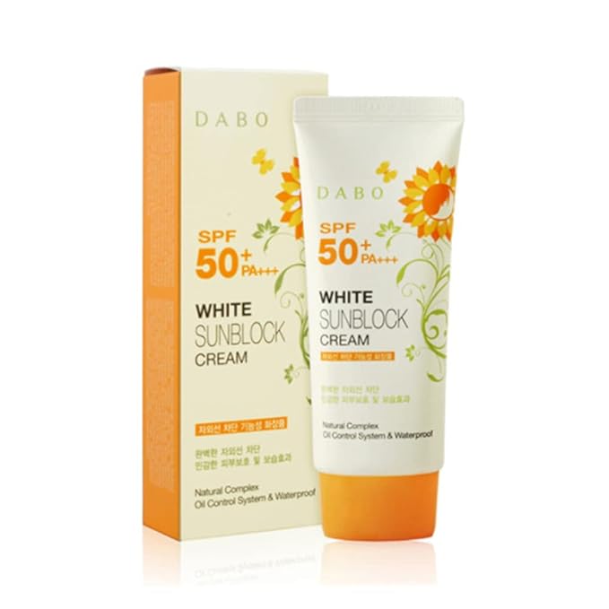 DABO White Sunblock Cream SPF50+ PA+++ 70ml / 2.36 fl. oz. x 2Pack UV Protection Without Stickiness