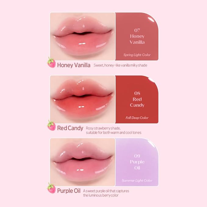 ETUDE Dear Darling Oil Tint #7 Honey Vanilla (0.14 fl.oz) | High Moisturizing and Strong Hydrating Lip Oil/Lip Gloss | Smooth and Moist Lips | Non-Sticky Lip Oil Tint For Dry Lips | Korean Makeup