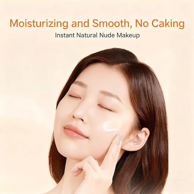 Vitamin C Makeup Tone up Cream, Five Vitamin C Natural Makeup Cream, Moisturizing Brightening Concealer, Deep Hydration, Conceal Pores, Lightweight Long Lasting, For All Skin Type (1PCS)