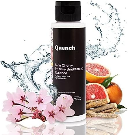 Quernch Intense Brightening Face Toner with Cherry Blossom Radiance & Glycerin | Korean Essence for Glowing Skin | Preps, Hydrates & Brightens Skin |Made in Korea (100ml)