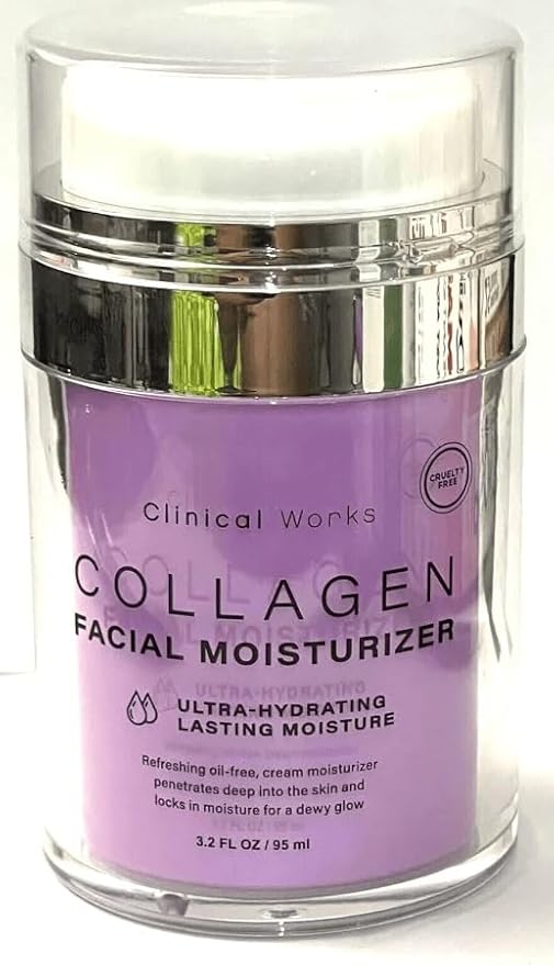 SenSpiClinical Works Hyaluronic Acid Facial Moisturizer Infused with Collagen – Hydrating Daily Face Cream – 3.2 fl oz (95 mL) – Oil‑Free, Lightweight Skin Hydration for All Skin Types