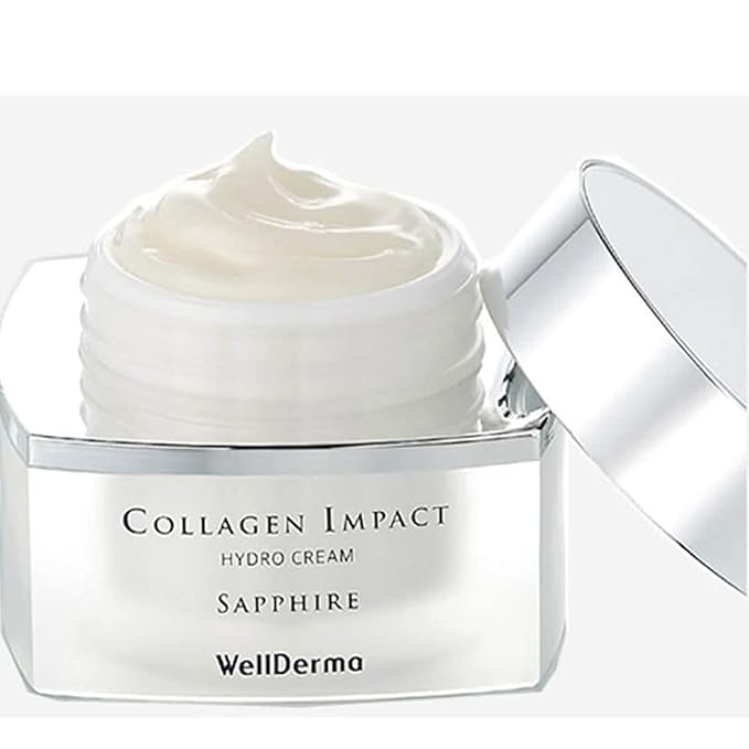 WELLDERMA Sapphire Collagen Impact Hydro Cream, 50g / 1.69 fl.oz – Hydrating & Balancing Face Moisturizer with Collagen Complex and Niacinamide