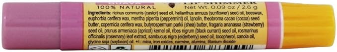Burt's Bees Lip Shimmer, 100% Natural Moisturizing, with Peppermint Oil, Guava, 0.09 Oz - 5 Pack