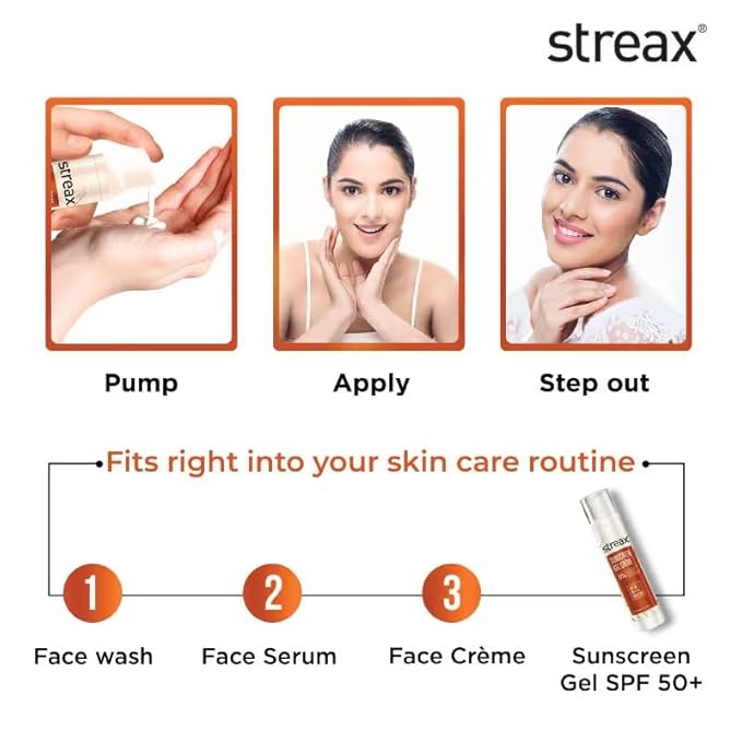 Streaaxx Invisible Matte Gel Sunscreen SPF 50 PA+++, Non-Greasy Formula for Glowing Skin with No White Cast 50ml
