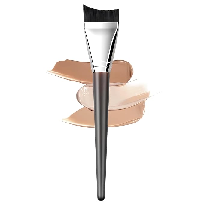 Foundation Brush, Angled Makeup Brush Ultra Thin Facial Brush Fast Flawless Face Mask Brushes for Blending Liquid Foundation, Blending Cream