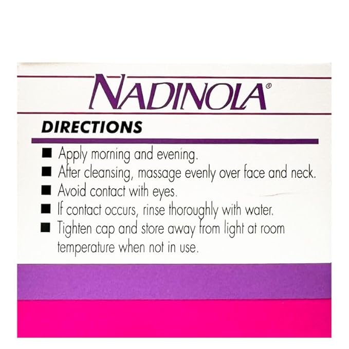 Nadinola Moisturizing Skin Tone Cream with Vitamin E and Hexylresorcinol, Helps Reduce Unwanted Discoloration 2.25 Oz