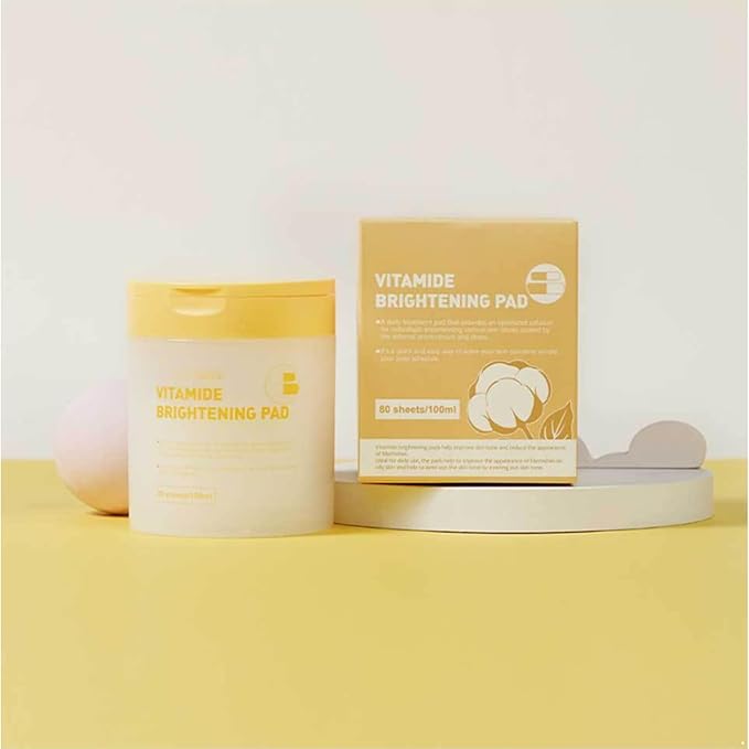 Aislor Facial Toner Pads, 1pc Round Collagen-Infused Ampoule Pad, Deep Moisturizing, Mild & Soft, Universal Skin Type Fit Vitamide Brightening Pad One Size