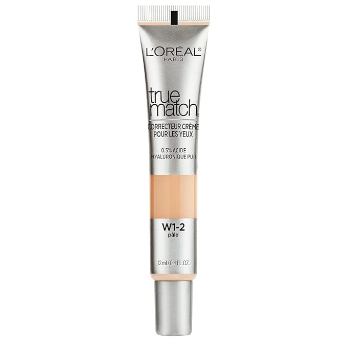 L’Oréal Paris Cosmetics True Match Eye Cream in a Concealer, 0.5% hyaluronic acid, Fair W1-2, 0.4 fl. oz.