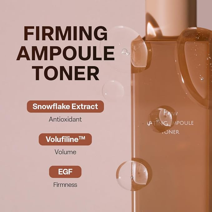 KOY Flow Lifting Ampoule Toner 6.76 fl oz | Hydrating Toner with Peptides, Niacinamide & Ectoin | Smooth & Resilient Skin