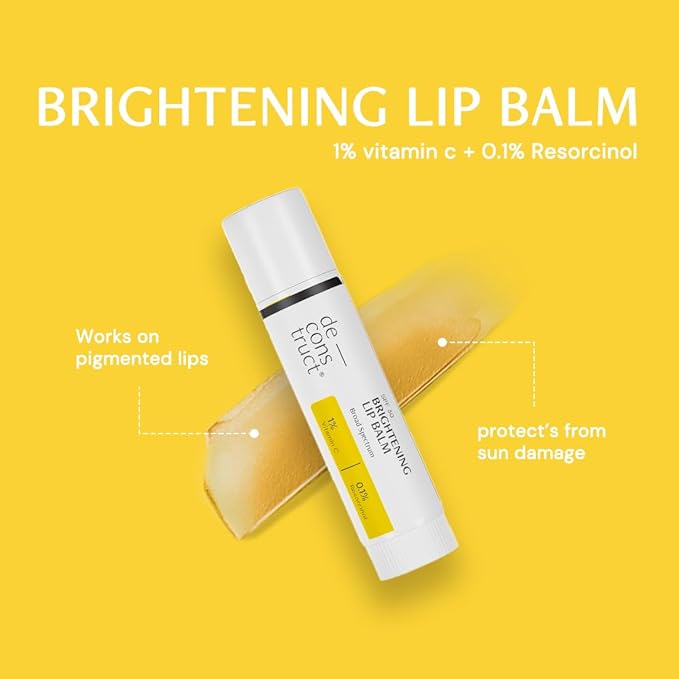 Deconstruct Glow Guard Duo | Brightening Lip Balm (4g) + Gel Sunscreen (50 g) | Lip Balm- | Brightens Pigmented Lips |Sunscreen- SPF 50+ Gel based for all skin types | Pack of 2