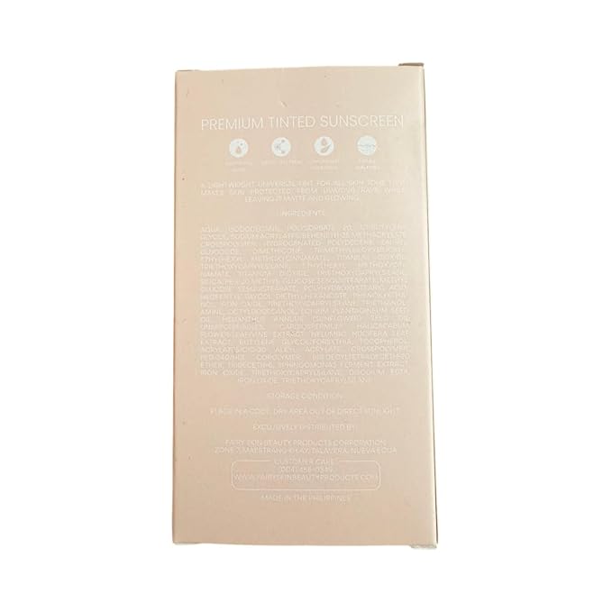 Fairy Skin Premium Tinted Sunscreen SPF50 PA++++, 50g