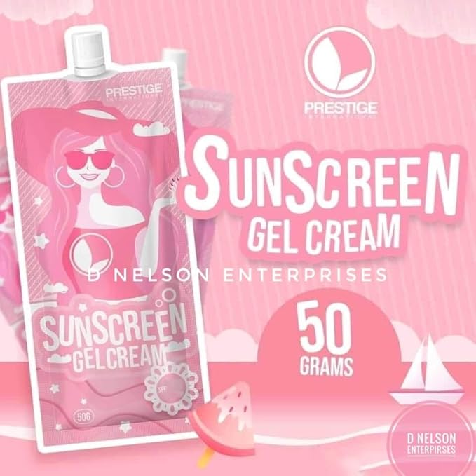 2 Sachets Prestige International 50g Sunscreen Gel-Cream SPF 30