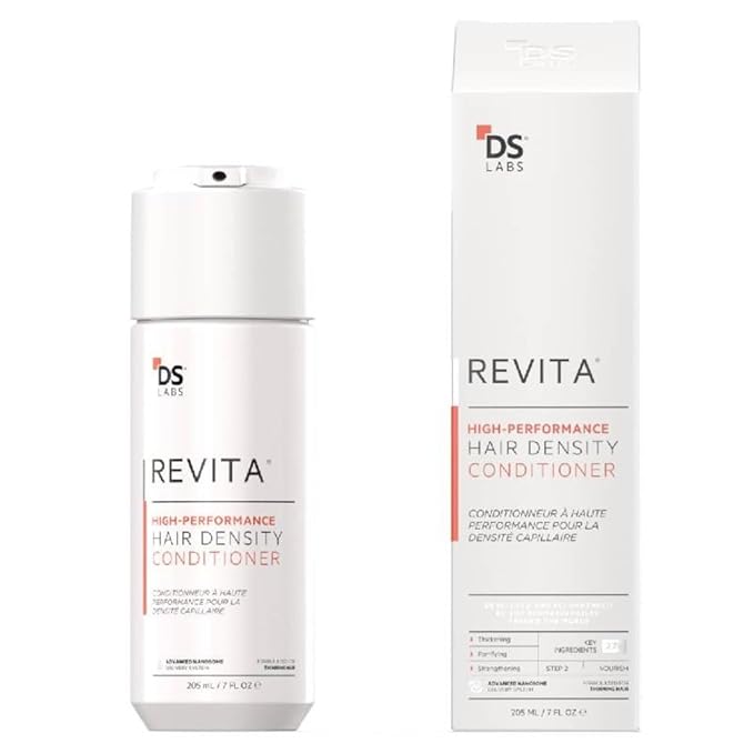 DS Labs For Men & Women Revita Conditioner - Scalp Refreshing Hydration for Fuller Looking, Weightless Hydration, Caffeine, Turmeric, Sulfate & Silicone Free, Color Safe, 205 mL | High-Performance, Strengthening, Thickening, Volumizing, Fuller