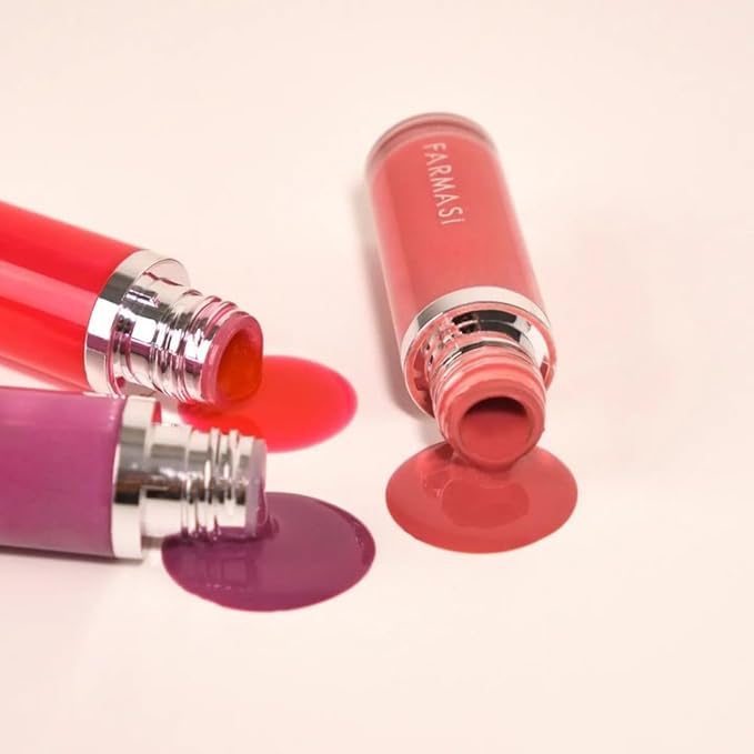 FARMASi Tinted Lip Plumper, Plumping Lip Gloss, Promoting Natural Circulation for Fuller, Younger Looking Lips, Hydrating, High-Shine, Volumizes, Hot Chocolate