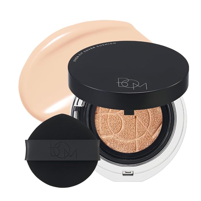 BOM COSMETICS Even Fit Cover Cushion 13C Fair 15g, Skin Tint Concealer Foundation for Full Coverage with Weightless Wear and a Buildable, Natural Skin-Fit Finish, Beauty, Korean Makeup Foundation