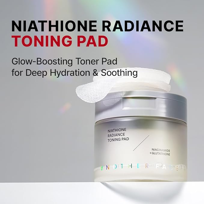 Anotherface Niathione Toner Pad 70 Sheets | Quick Soothing & Brightening Water Gel Face Pads for Glass Skin | Containing Niacinamide and Glutathione Korean Skincare