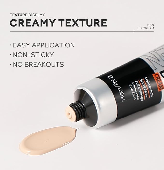 BB Cream With SPF 15-1.41oz Hydrating & Concealing Glow Foundation + CC cream, Sunscreen Tinted Lotion, Long-Lasting, Oil-Control, Pore-Hiding Beauty Balm, Tinted Moisturizer