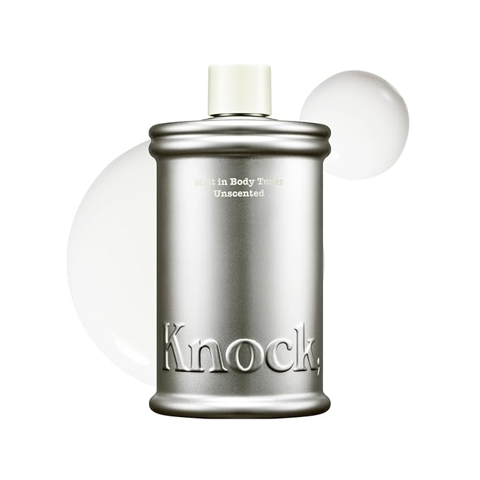 Knock Melt In Body Toner, Unscented Milky Body Moisturizer, Lightweight, Soft and Plump Hydrated Skin, Double Ceramide Moisturization, Barrier Friendly Formula, 10.14 fl oz