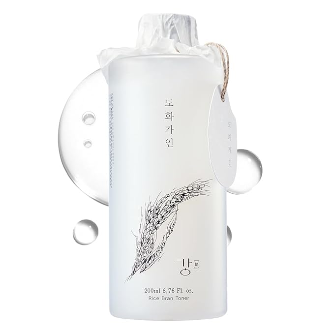 Gentle Rice Bran Toner Korean for Face (Tone, Rejuvenate & Moisturize) - Hydrating Vegan with Hyaluronic Acid - Rice Bran Extract (6.76 Fl oz)