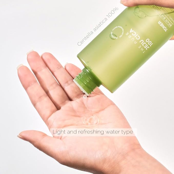 PRETTYSKIN The Pure Jeju CICA 100 Toner, Centella Asiatica Face Toner for Sensitive Skin, Vegan, Hydrating & Soothing Watery Texture, Alcohol-Free & Unscented, Korean Skincare, 8.45 Fl Oz