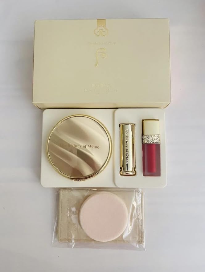 The History of Whoo Gongjinhyang Mi Luxury Glow Pressed Powder No. 21 Korea Beauty Set