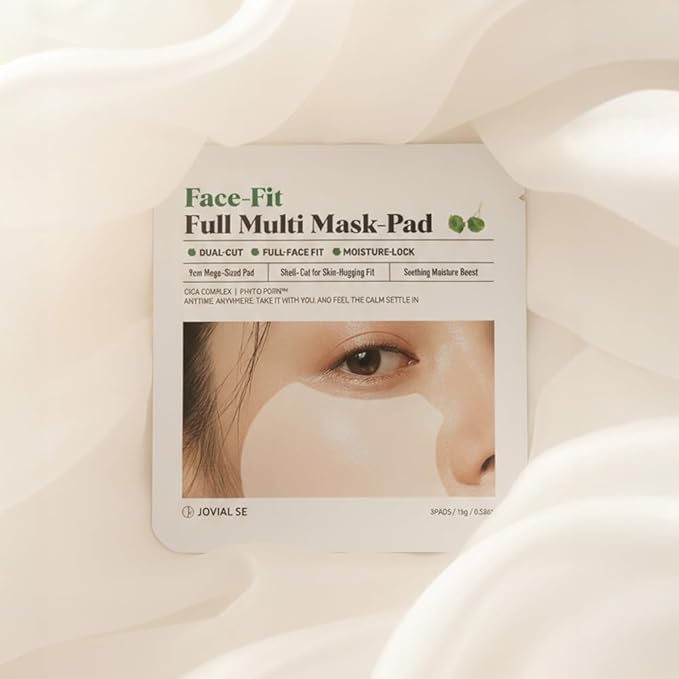 Face Fit Full Multi Mask Pad(3 sheets × 20 packs) - CICA Lotus PDRN Facial Sheet Mask - Large 3.54inch Toner Pad - Hydrating · Moisturizing · Pore Care · Skincare for Sensitive Skin- Korean Skin Care