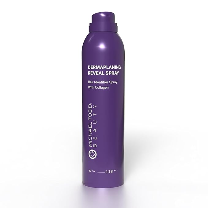 MICHAEL TODD Beauty - Sonicsmooth Hair Identifier Spray - Radiance Reveal Mist - For Face Shaving & Dermaplaning - Highlights Peach Fuzz -Collagen-Infused - Nourish & Smooth Skin -All Skin Types -4oz