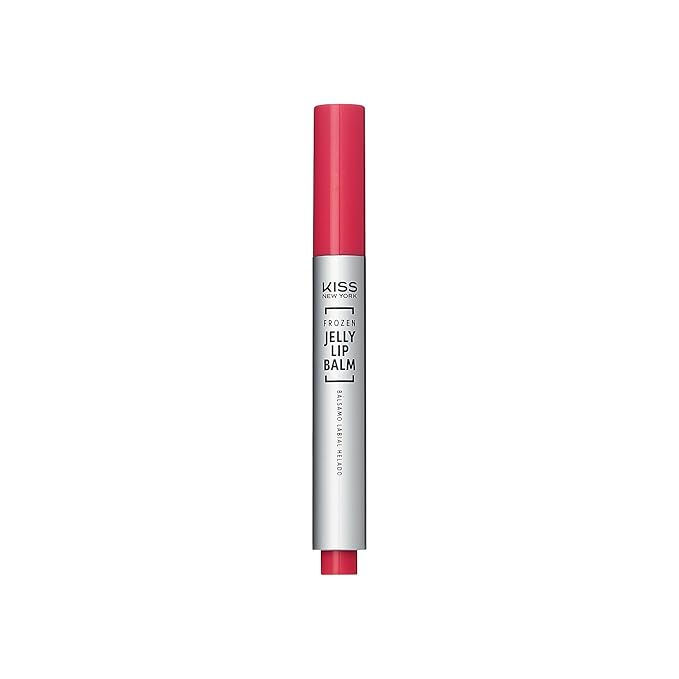 KISS NEW YORK Frozen Jelly Lip Balm Pen, High Shine Lip Gloss for Sheer Tint, Hydrating Melting Lipstick with Hyaluronic Acid, Cooling Effect with Menthol, Non-Sticky & Long Lasting (Soft Cherry)