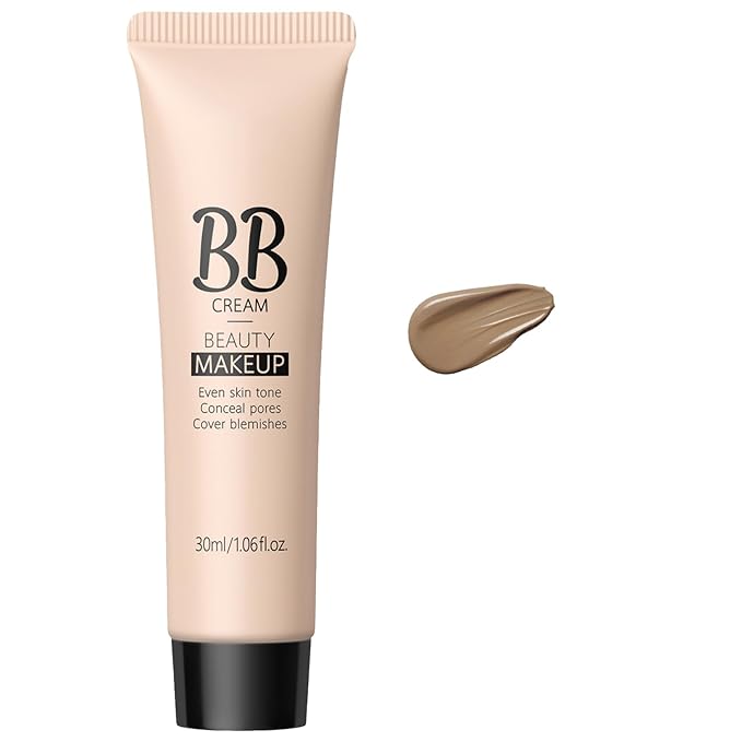Natural Look BB Cream For All Skin Types Daily Wear Oil Free Tinted Moisturizer Lightweight Hydrating Formula Provides Buildable Sheer Coverage Brown One Size