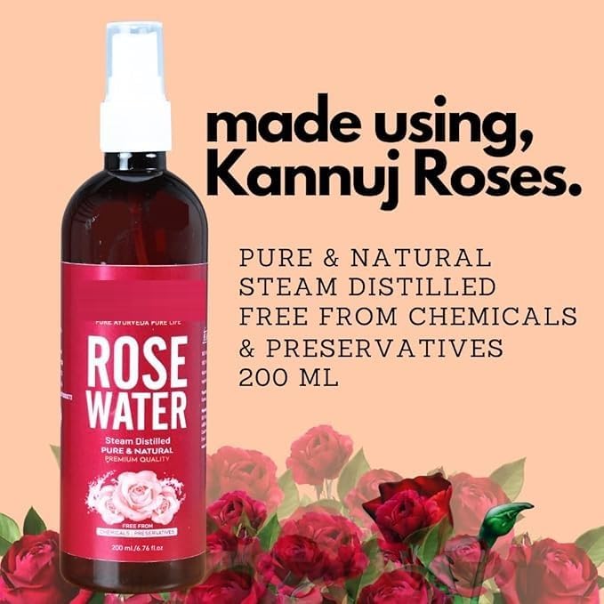 Pure & Natural Rose Water Spray 200ml Mist
