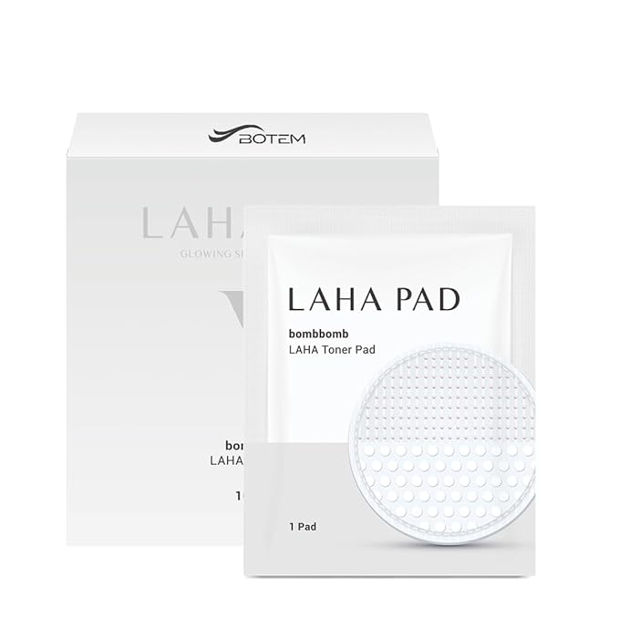 LAHA Exfoliating Toner Pads | LHA, Niacinamide & Hyaluronic Acid – Gentle Exfoliating, Hydrating & Pore Care | 10 Pads