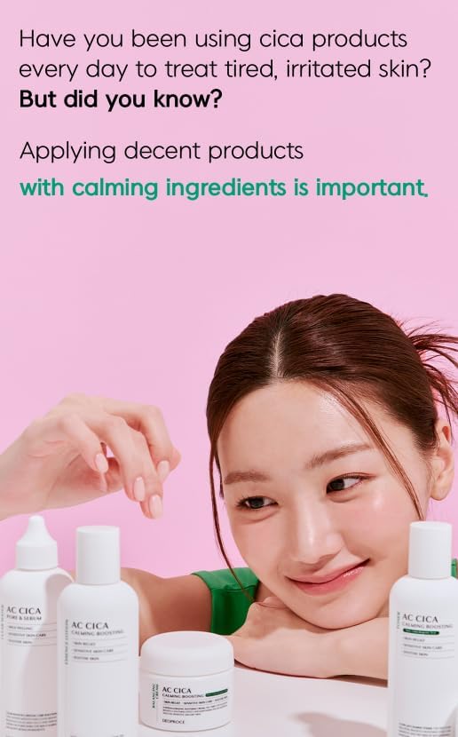 Deoproce AC CICA Calming Boosting Toner 150ml + Pore & Sebum Clear Water 150ml Duo – Korean Skin Care for Hydration and Oil Balance