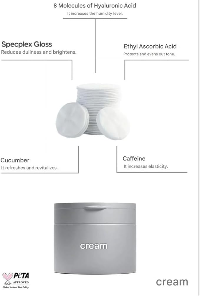 Toner Pad | Moisturizer | Face Wash Gel | Purifying | Brightening | Hyaluronic Acid | Revitalizing & Hydrating Vegan, Skin Care Set