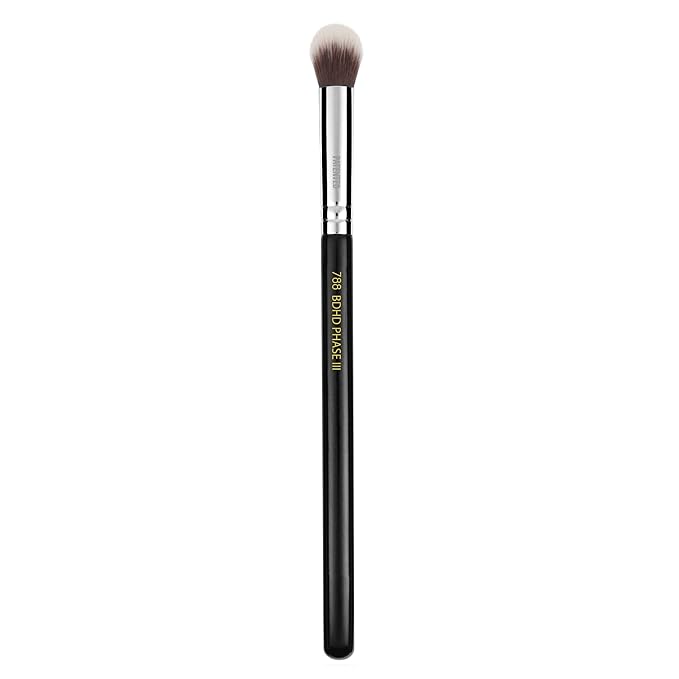 Bdellium Tools Professional Makeup Brush - Maestro Series 788V BDHD Phase III Blending/Concealing - With Soft Synthetic Fibers, For Blend & Soften (Black, 1pc)