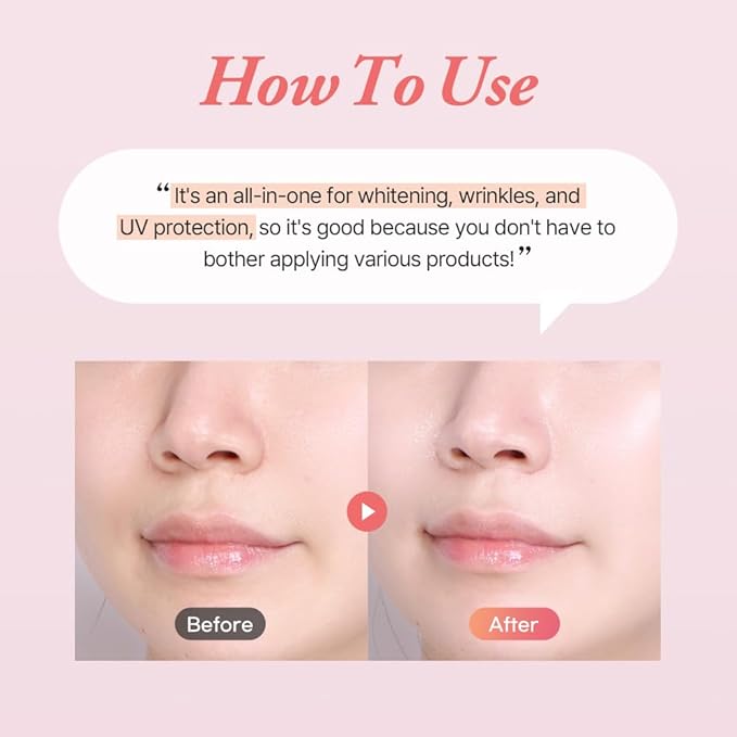 Natural Tone Up Glow Sunscreen SPF50+/Brightening UV Protecting, Anti-wrinkling, Mosturizing, tranexamic acid 1%, Niacinamide, Glutathione included