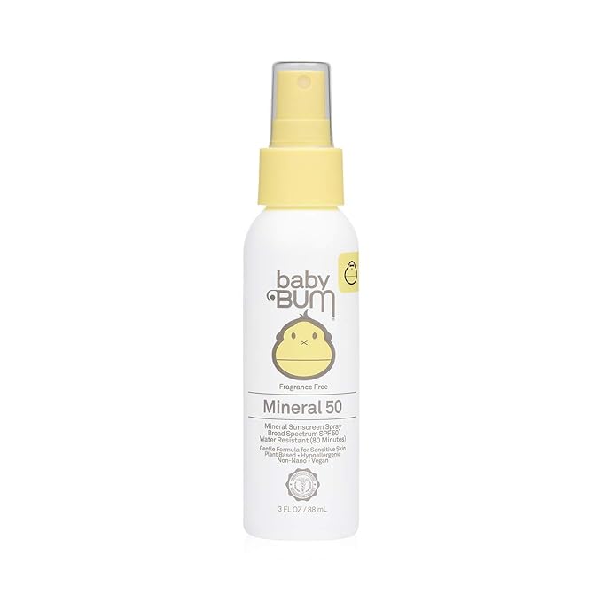 Sun Bum Baby Bum SPF 50 Sunscreen Spray | 3 FL OZ & Baby SPF 50 Sunscreen Stick, 0.45 Oz & m SPF 50 Sunscreen Lotion | Mineral UVA/UVB Face and Body Protection, 3 FL OZ