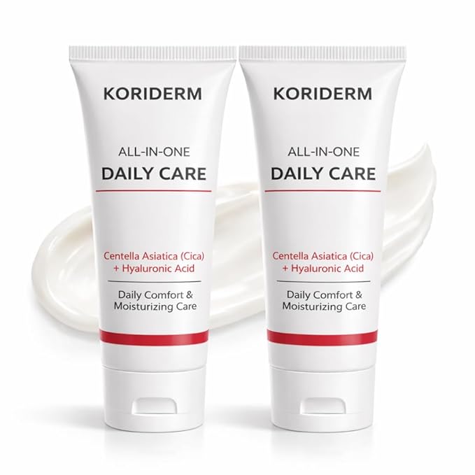 Face Cream Moisturizer 2 Pack- All-In-One Daily Facial Lotion with Centella Asiatica, Collagen & Hyaluronic Acid - Hydrates, Firms & Reduces Wrinkles - Nourishing Skin Care for All Skin Types 2P
